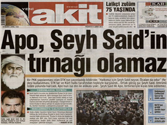 Akit gazetesinin tehlikeli manşeti