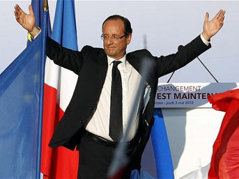 Fransa'da seçimin galibi Hollande oldu