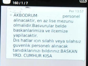 Bodrum'u karıştıran SMS'ler