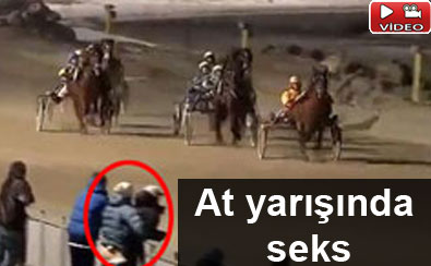 Norve&ccedil;'te d&uuml;zenlenen arabalı at yarışlarında inanılmaz bir olay yaşandı.