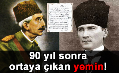 �Atat�rk, Kuran�a el basarak yemin etti�