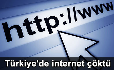 Türkiye’de internet çöktü