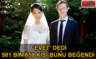 Mark Zuckerberg evlendi