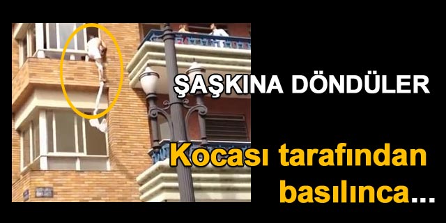 Kocas� taraf�ndan bas�l�nca...