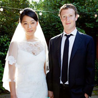 Mark Zuckerberg evlendi